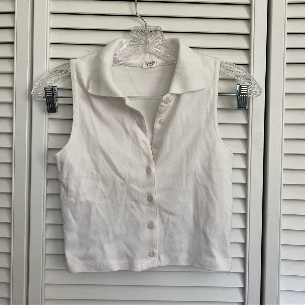 Brandy Melville Sleeveless Polo Top